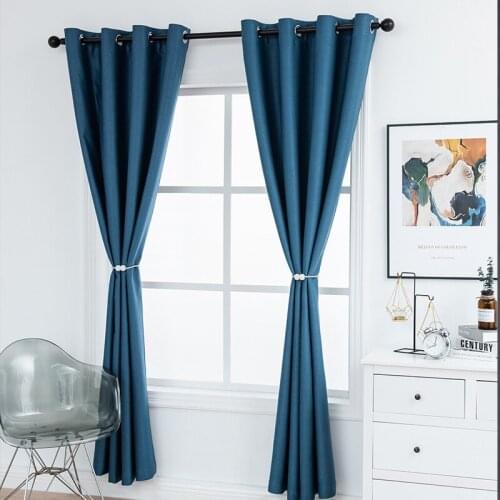 Parlor Decor Thicken Curtain Faux Linen Blackout Curtains for Living Room Modern Bedroom Window Curtains kitchen Curtains Blinds
