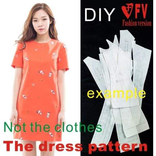 Dresses Sewing Pattern Template Cutting drawing Clothing DIY ((Not selling clothes)) BLQ-181