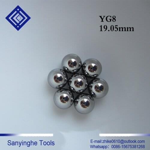 19.05mm YG8(5PCS/lots) alloy balls carbide ball for insert bearing instrument and pen making tool machine part, bearing, valve