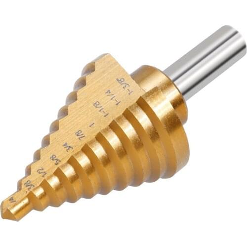 Step Drill Cone Drill Bits, High Speed Steel 10 Steps 1/4 to 1-3/8 inch