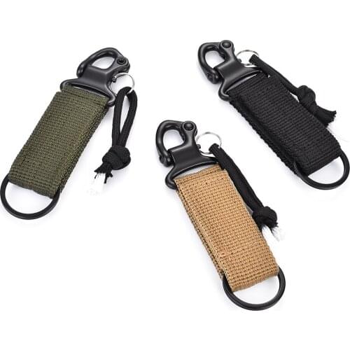 A258 Outdoor MOLLE Products Nib Buckle Webbing Hanging Carabiner Car Keychain Hook Tactical Belt Quick Hanging