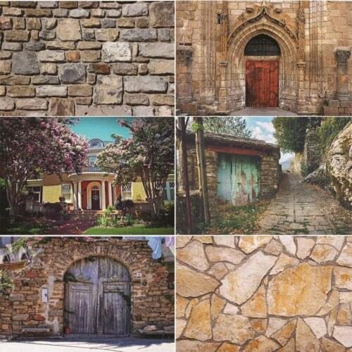 SHUOZHIKE Vinyl Custom Photography Backdrops Prop outdoor+Brick wall Photography Background NY2FD-15