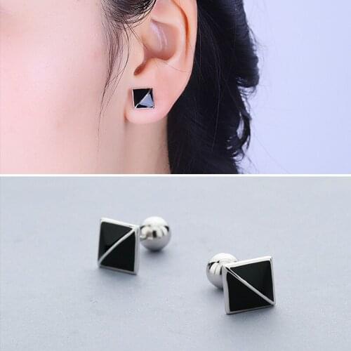 Screw Nail Manufacturers Selling S925 Tremella Woman Contracted A Undertakes To Drip Sifang Earrings