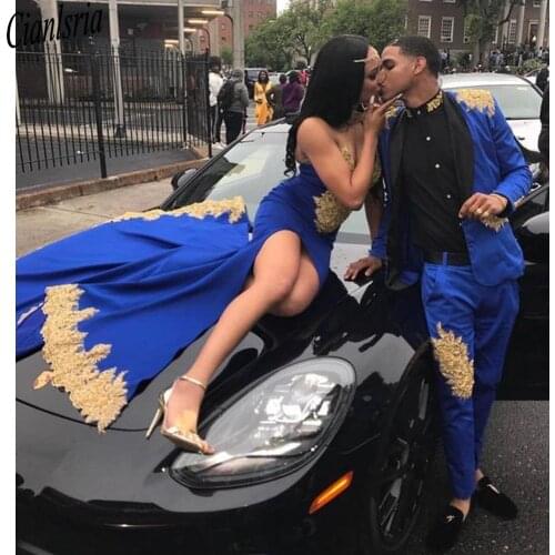 Vintage 2021 Groom Tuxedos Royal Blue Tailcoat Mens Formal Suit Party Wear Grooms men Dress