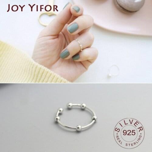 Egg Sterling Silver 925 Ring for Women Gift dot open Finger Ring Original Fine Jewelry 2020 New