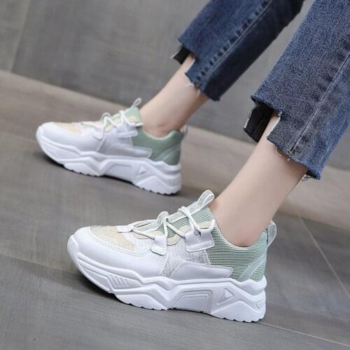 Koovan Womens Sneakers Women Shoes 2020 Spring New Style INS Versatile Casual Thick Bottomed Platform Goods Sports Shoe