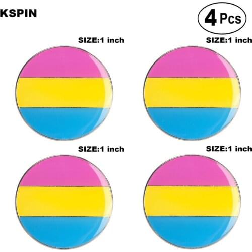 Pansexual Lapel Pin Flag badge Brooch Pins Badges 4pcs