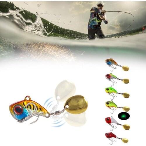1Pcs Rotating ABS VIB vibration Bait Spinner Spoon 13/16/22g Fishing Trout Lures Tackle Fishing Jigs Winter Hard Baits Pesc K1Y4
