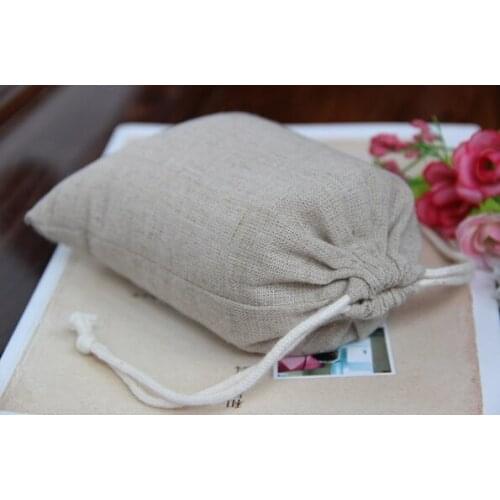 100pcs/lot CBRL jute/linen/flax drawstring bag&pouch for toiletry/IPAD,Various colors,size customized,wholesale