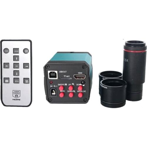 130X C-Mount lens microscopio Remote control 14MP HDMI HD USB Digital Video industrial soldering Microscope Camera phone tools