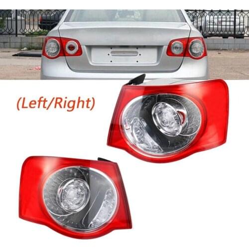2Pcs Car Rear Tail Light Lamp Outer Side Brake Light for Passat B6 Sendan 2006 2007 2008 2009 2010 2011
