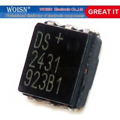 2pcs/lot DS2431P+TR DS2431P+ DS2431 DS2401P+ DS2401P DS2401 SOJ-6 In Stock