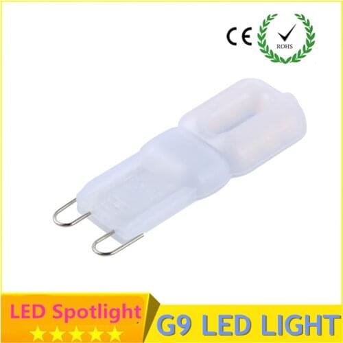 2019 Dimmable G9 led 5W AC 220V 240V G9 lamp Led bulb SMD 2835 LED G9 light Replace 30/40W halogen lamp light Crystal Silicone