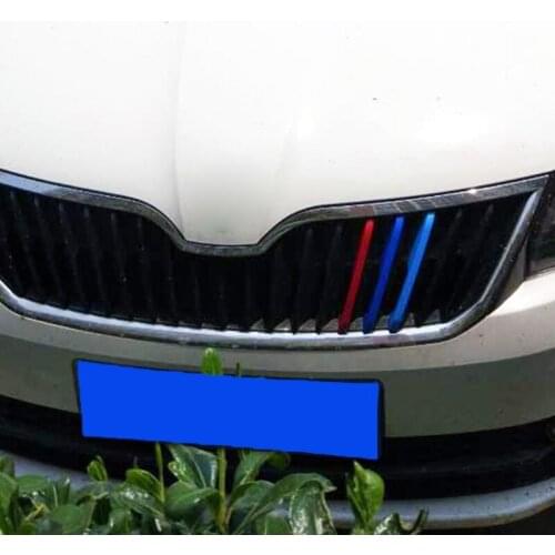 3D Car Front Grilles Trim Sport Strips Cover for skoda Rapid Spaceback / Rapid 40GF
