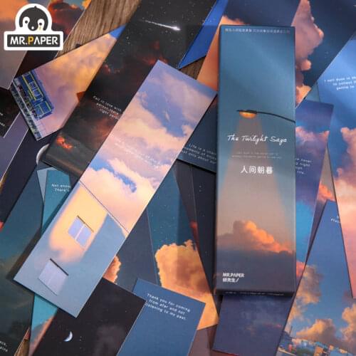 4 Designs 30 Pcs/bag Ins Style Warm Series Creative Hand Account DIY Decor Bookmarks Stationery School Student Office Supplies