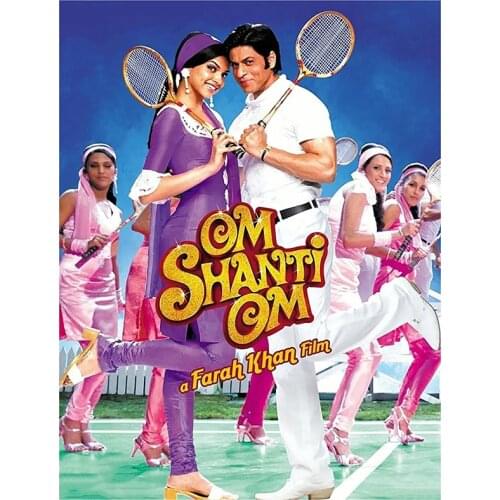 5D DIY Full Round Diamond Painting “OM SHANTI OM” Movie Poster 3D Embroidery Cross Stitch Rhinestone Mosaic Home Decor Y1429