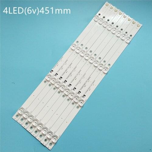 8PCS TCL 49P3F 49A950C 49P3 D49A620U B49A81S-UD LED Backlight Strip 4Lamps for L49P1-UD L49P2-UD 4C-LB4904-HR07J 49HR330M04A2 V3