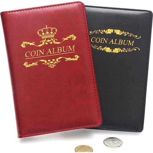120Pcs Numismatic Album Coin Memorial Book Mini Album Commemorative Coin Storage Album Book Coin Holders Collector Gifts