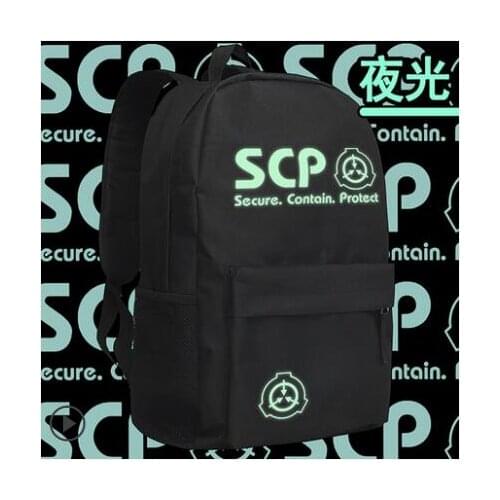 Anime Cyuunibyou SCP Foundation Backpacks unisex noctilucent students backpack cosplay travel luminescent bags