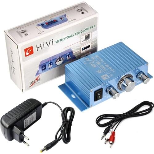 With 12V3A Power+Audio Cable 180 W MINI Digital Hi-Fi Car Power Amplifier 2.1CH Digital Subwoofer Stereo BASS Audio Player