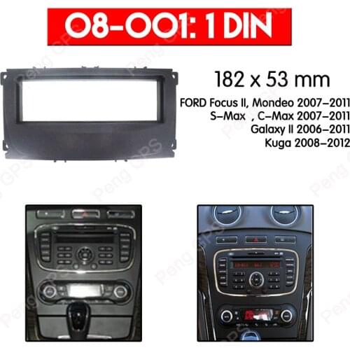 1 Din Car Radio stereo Fitting installation fascia For FORD Focus II Mondeo S-Max C-Max Stereo Frame Fascias Mount Panel DVD CD