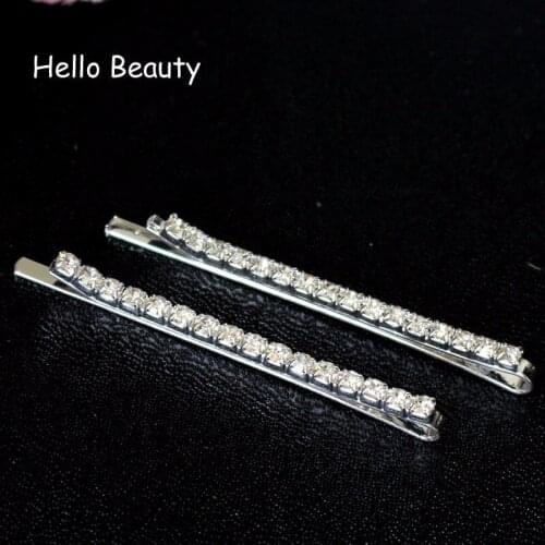 12 PCS Silver Color Korea Hair Accessories Crystal Fashion Stone Hair Clips Rhinestone Hair Barrette For Women Girls
