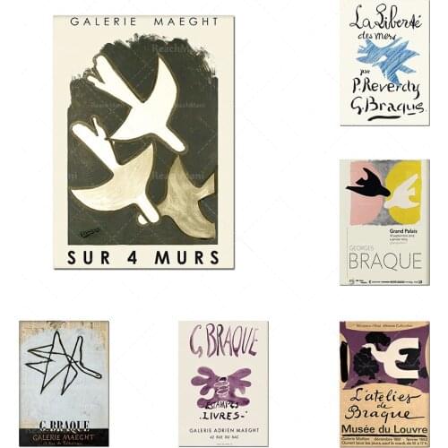 Georges Braque Grand Palais, Georges Braque exhibition print, exhibition poster, cubism, Georges Braque print, Exhibition poste