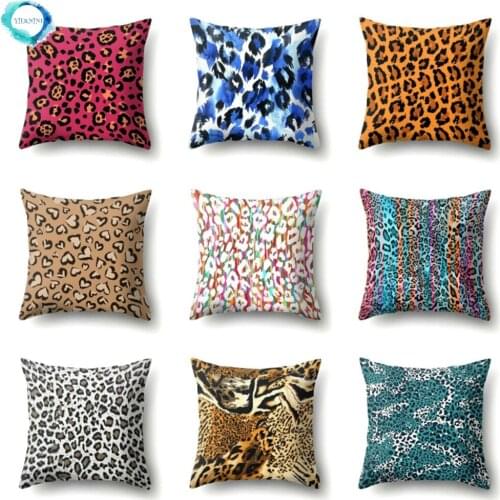 Animal Leopard Print Polyester Pillow Case Sofa Waist Throw Cushion Cover Home Decor Pillow Cover almofadas decorativas 45x45cm