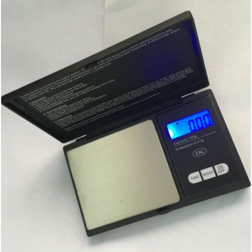 100g 0.01 Digital Pocket Kitchen Scale Mini LCD Electronic Jewelry Weighing Scales Notebook Shape Precision Weight Balance