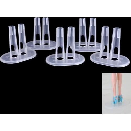 5pcs/lot Display Holder For Barbie Dolls Doll Support Leg Holders high quality Doll Accessories Transparent Doll Stand