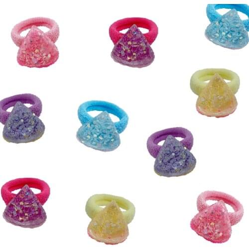 10pcs/Bag Cartoon Princess Baby Girls Kids Elastic Rubber Bands for Accessories Tie Hair Rope Headbands Gift Scrunchies