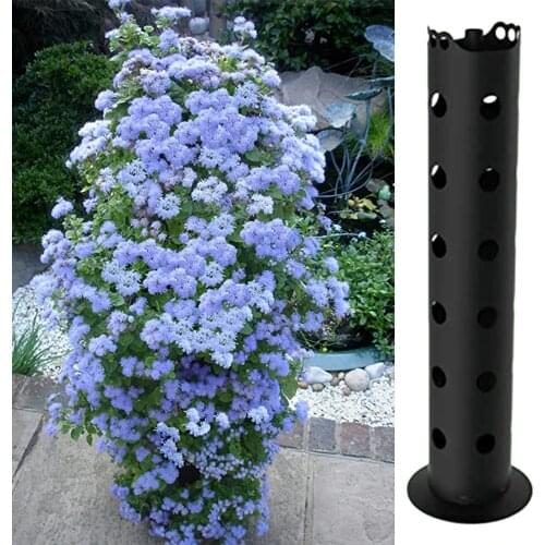Garden Plant DIY Container Plastic Standing Plant Flower Tower With Hanging Hole Durable Flower Bush Flower Pot Decorations