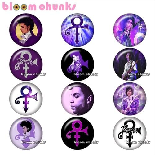 Music prince Round photo glass cabochon demo flat back Making findings 12mm/18mm/20mm/25mm A9043