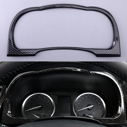 Carbon Fiber Style Instrument Panel Dashboard Cover Trim Frame Decor Fit for Toyota Highlander 2015 2016 2017 2018 2019