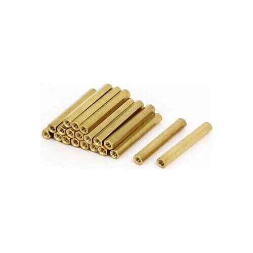 M4x45mm Double Pass Hexagonal Column Standoff Support Spacers Screw Nuts 10pcs