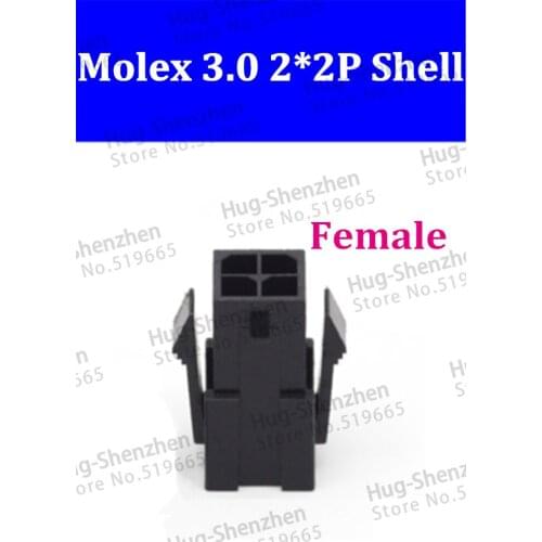 Molex 3.0mm 43025 2*2P 4Pin female connector 3.0 pitch connector 4P female plug 500pcs/lot