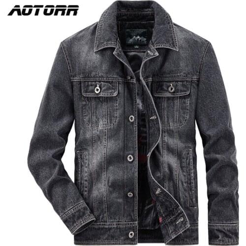 Men Autumn Jean Jackets Outerwear Denim Coats 2021 New Mens Large Size Winter Slim Fit Quality Denim Jackets Plus Size XS-6XL
