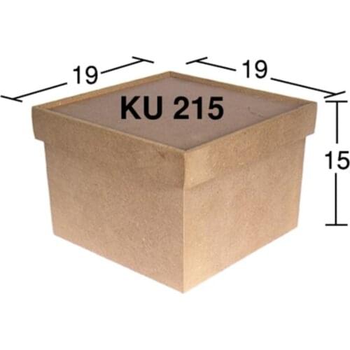 KU215 Small Square Storage box, Can Be Painted Mdf Box