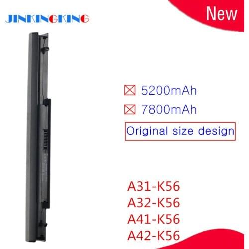 New A31-K56 A32-K56 A41-K56 A42-K56 Laptop battery For Asus A46 A46C A46CA A46CB A46CM A46V A56 A56V A56C E46 E46C K46 K46C
