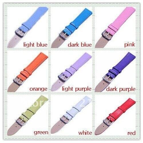 Wholesale 40pcs/lots 18mm genuine leather Watch Bands watch strap fashion colorful-3157