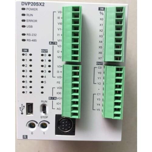 Original Delta DVP20SX211S PLC 24VDC transistor(NPN) output module Analog in box