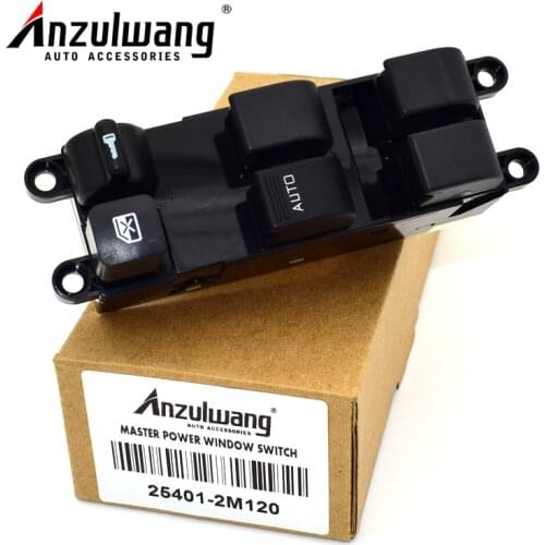 ANZULWANG Electric Power Window Master Switch 25401-2M120 For Nissan Sunny Navara Pick-up Bluebird B14 D22 D22F D21 P11