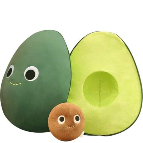 35CM Cartoon Cute Fruit Avocado Plush Doll Cuttable Soft Comfortable Stuffed Toy Gift Avocado Cushion Pillow Kids Gift