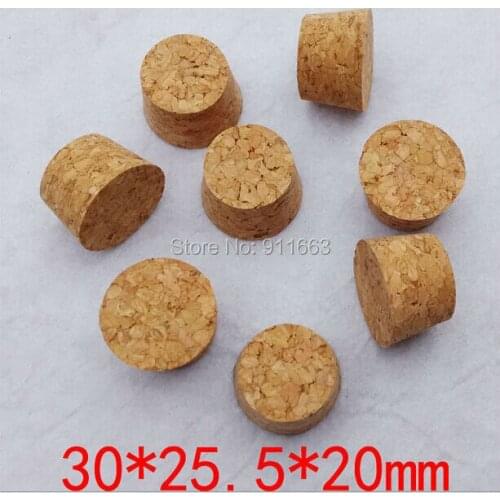 30mm*25.5mm*20mm size, 100pcs/lot! soft cork stopper for glass bottles,stopper,bung,wooden plug etc