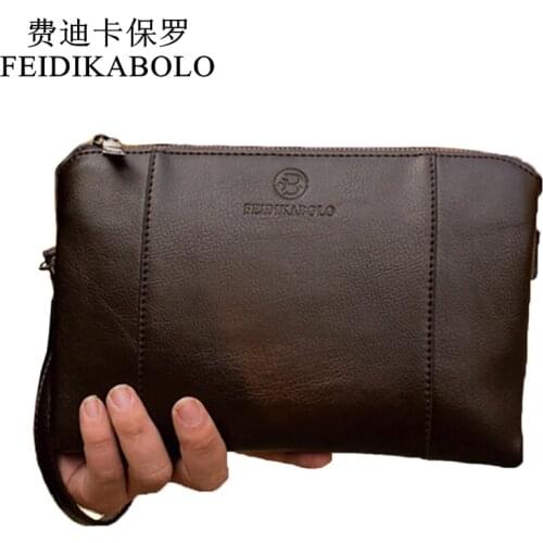 FEIDIKABO Luxury Wallets Handy Bags Male Leather Purse Mens Clutch Black Brown Business Carteras Mujer Wallets Men Dollar Price