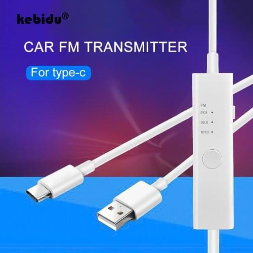 USB-C Mobile Phone 2A Fast Charging USB Charger Cable for Samsung Galaxy S9 FM Audio Transmission Phone Answer USB Type C Cable