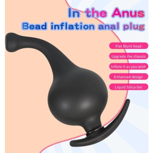 Go Out Silicone Inflatable Huge Anal Plug Dildo Pump Anus Dilator Male Prostate Massage Expandable Butt Plug Anal Balls Sex Toys