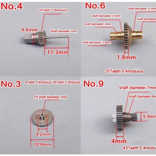 0.25 0.3 0.4 M Modulus Precision Metal Gear Series Miniature Copper Iron Gearbox Set Gear 1MM Shaft T Teeth Axis Gears Craft DIY
