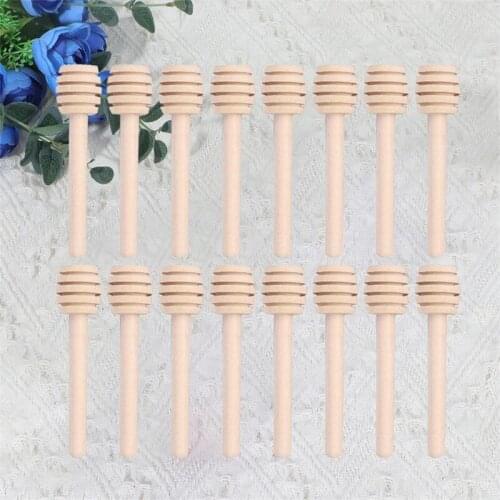 10/50/100pcs Practical Honey Mixing Stick Jar Spoon Long Handle Wood Honey Stir Bar Supplies Coffee Milk Tea Kitchen Tool 70