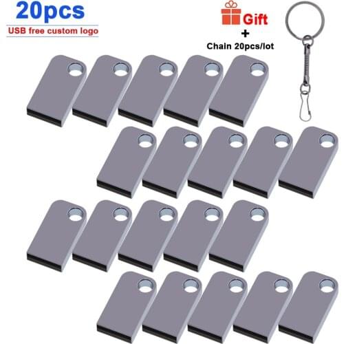 20pcs/lot Personalize Logo USB Flash Drive Cle Usb 2.0 Memory Stick 64GB Pen Drive 8GB 16GB 32GB 64GB Memory Stick Wedding Gift